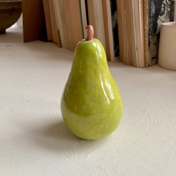 Life-Size Handmade Ceramic Pear - Picture 2 of 2